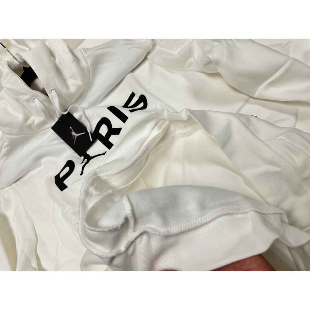 Nike Jordan Paris Saint-Germain PSG Hoodie White Size XXL BQ4200-100 New - Picture 15 of 16